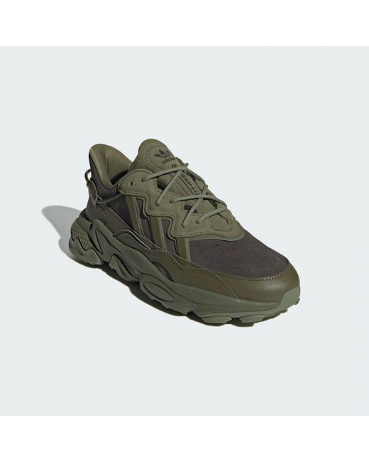 Adidas Originals Green Ozweego Shoes for men