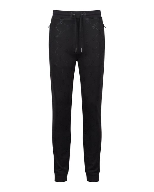 Luke 1977 Black Golden Balls Overprint Joggers for men