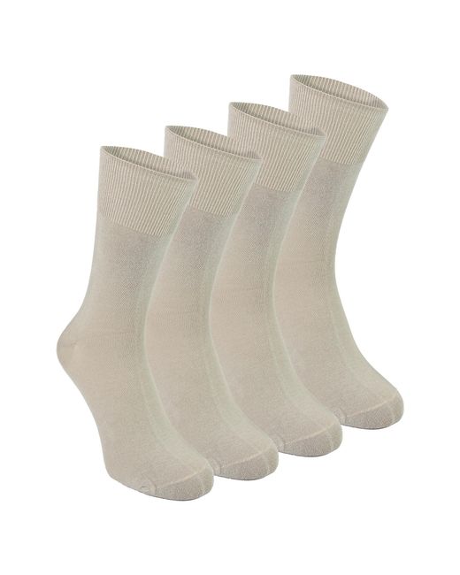 Steve Madden Natural 4 Pairs Bamboo Sensory Socks for men