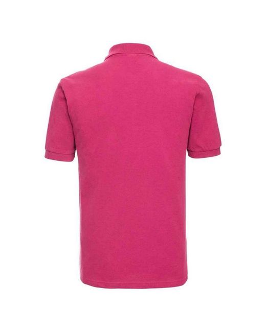 Russell Pink Classic Cotton Pique Polo Shirt for men