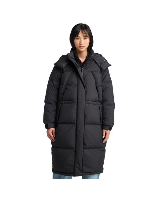 Timberland Black Howker Recycled Down Puffer Long Parka