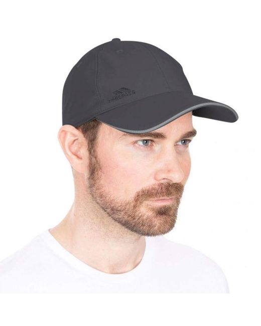 Trespass Gray Cosgrove Quick Dry Baseball Cap for men
