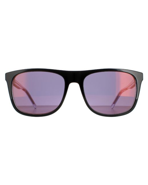 Boss Hugo Van Rectangle Mannen Zwart Crystal Red Mirror Hg 1194/s in het Purple voor heren