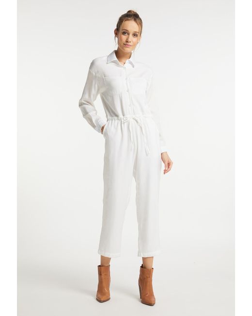 Dreimaster Jumpsuit in het White