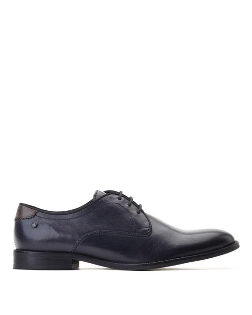 Base London Bertie Burnished Navy Leather Derby Shoes in Blue for Men |  Lyst UK