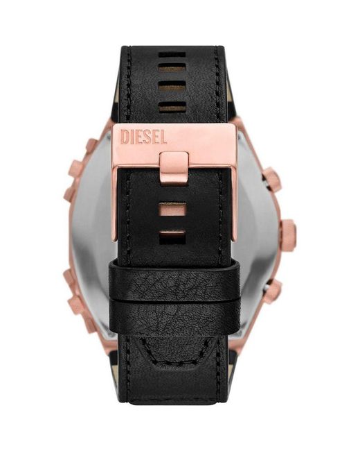 DIESEL Metallic Sideshow Watch Dz7475 Leather (Archived) for men