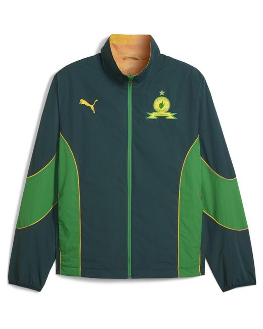 PUMA Green Mamelodi Sundowns Rain Anorak Jacket for men