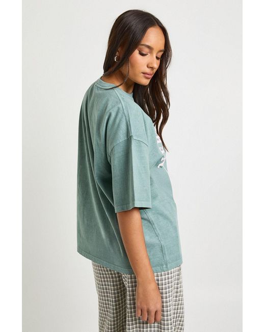 Boohoo Green New York City Coffee Cup Printed T-Shirt
