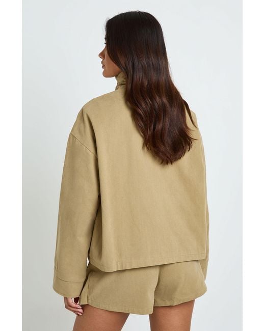 Boohoo Natural Utility Pocket Front Short