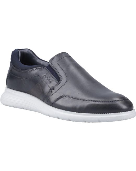 Pod Blue Holden Leather/Textile Trainers for men