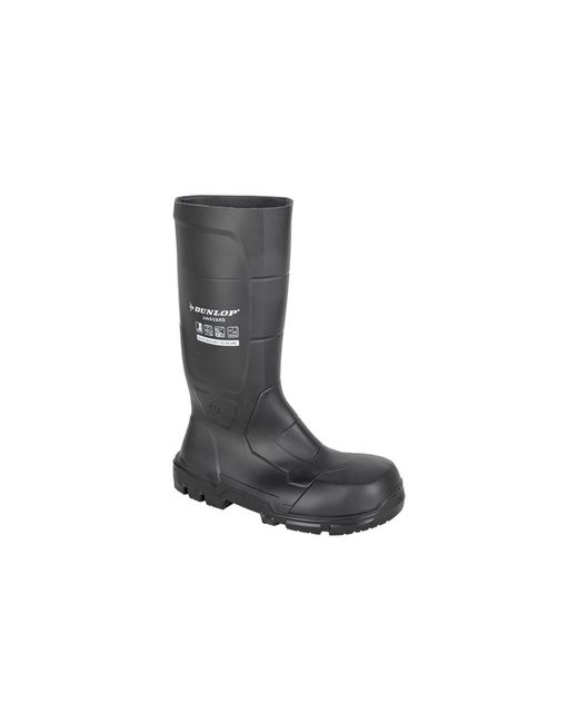 Dunlop Black Donwell Safety Agricultural Wellington Boots for men