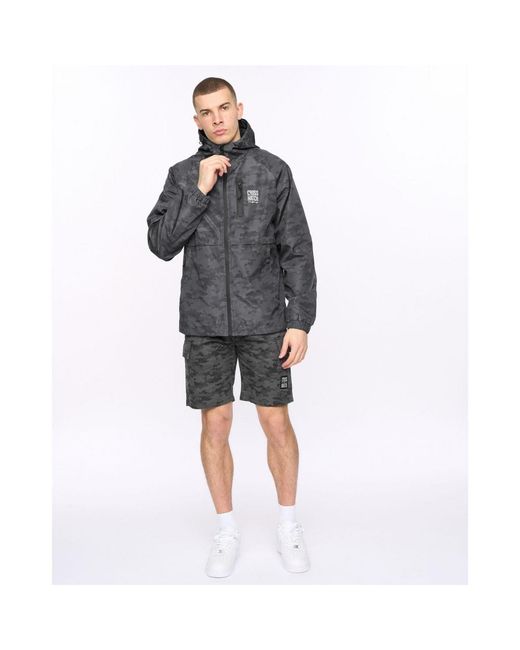 Crosshatch Gray Allover Print Jacket for men