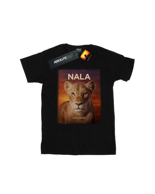 Disney Black The Lion King Movie Nala Poster T-Shirt () Cotton for men