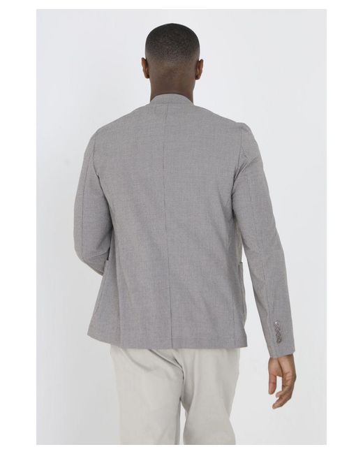 Brave Soul Gray 'Canterbury' Check Blazer for men