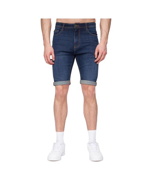 Henleys Blue Flex Denim Shorts for men
