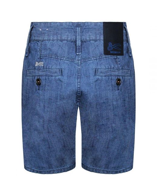 Denham Blue Tokyo Apex Denim Shorts for men