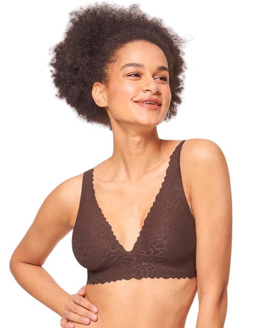 Sloggi Brown Zero Feel Lace Bralette