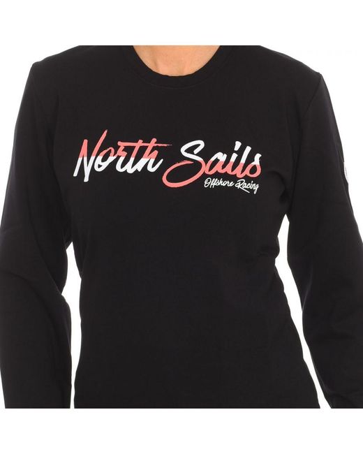 North Sails Black Long-Sleeved Crew-Neck Sweatshirt 9024250