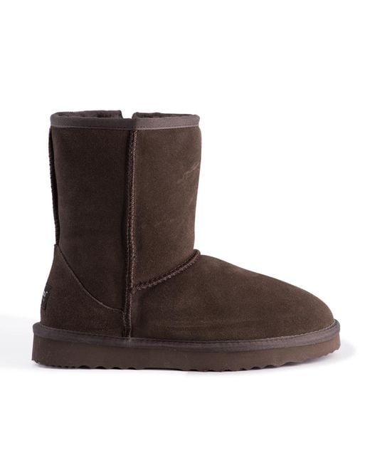 Aus Wooli Brown "Bronte" Australia Mid Calf Zip, Leather
