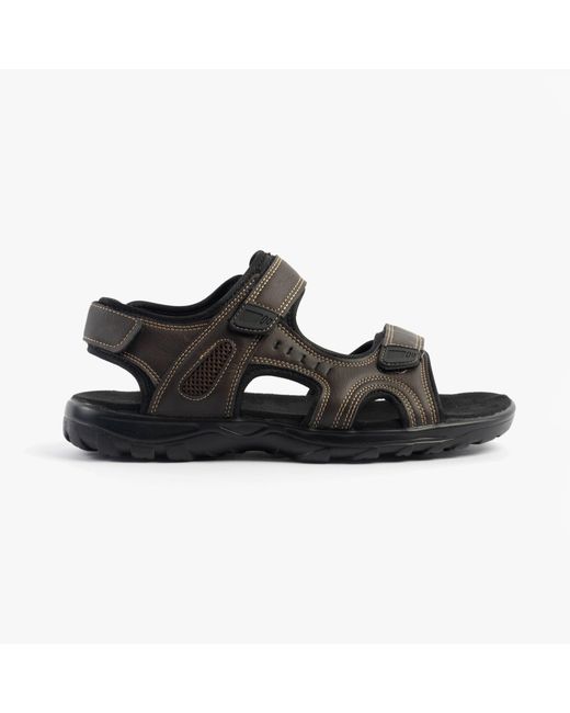 Dr Keller Black Gavin Sandals Textile for men