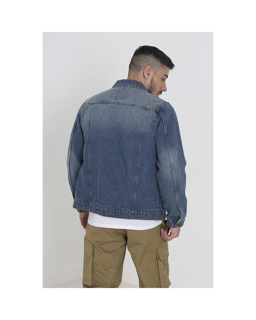 Brave Soul Blue Classic Denim Jacket for men
