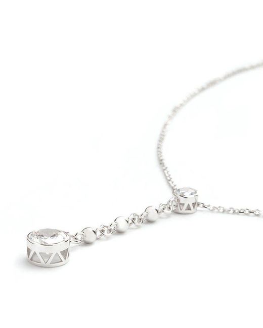 Orphelia White 925 Sterling Chain With Pendant