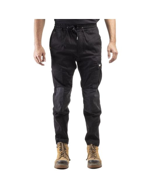 Caterpillar Black Dynamic Cotton Outdoor Trousers for men