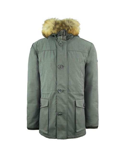 Hackett Green Down Filled Arctic Winter Coat for men
