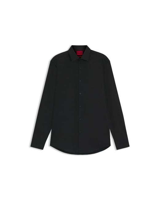 HUGO Black Kenno Slim-Fit Business Shirt for men