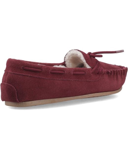 Hush Puppies Red Allie Suede Bordeaux Slippers