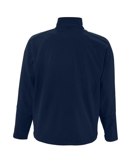 Sol's Blue Relax Soft Shell Jacket (Breathable, Windproof And Water Resistant) (Abyss) for men