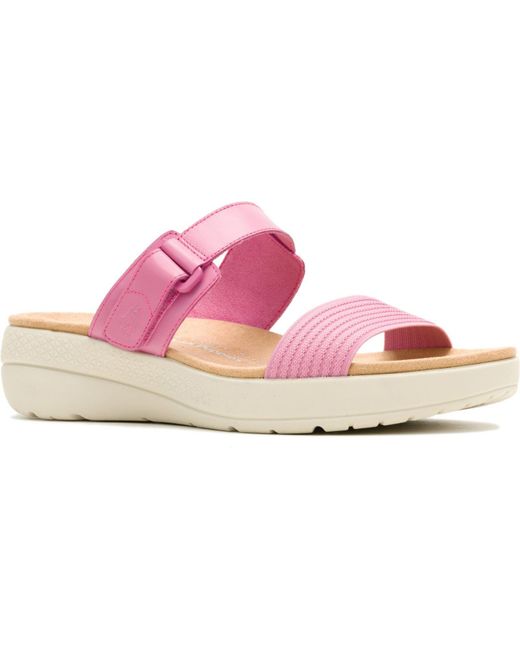 Hush Puppies Pink Breathe Gore Leather Standard Sandals