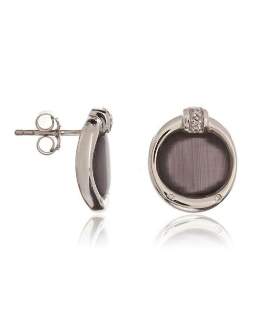 Orphelia Metallic 925 Sterling Set: Chain-Pendant + Earrings