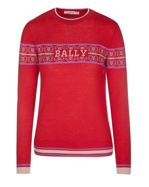 Bally Red Roter Herren Pullover