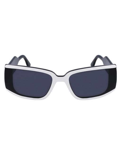 Karl Lagerfeld Blue Acetate Sunglasses With Rectangular Shape Kl6106S for men