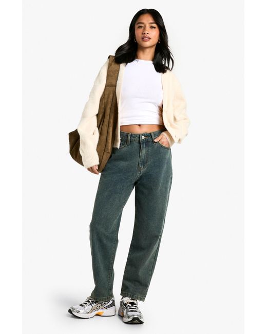 Boohoo Blue Petite 26 Inch Basic Straight Leg Jeans