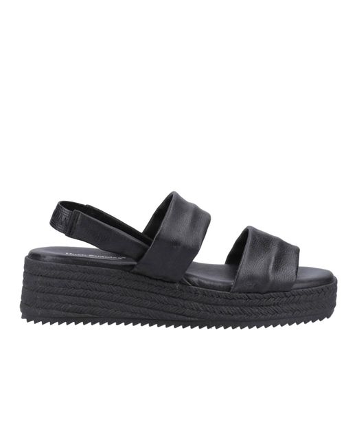 Hush Puppies Black Rachel Leather Sandals