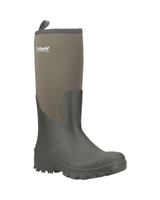 Cotswold Gray Nailsworth Rubber Wellington Boots