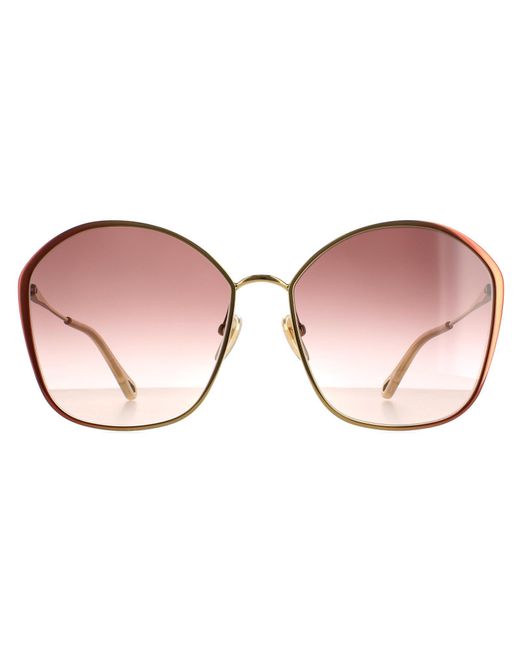 Chloé Brown Chloé Square Dark Gradient Ch0015S Metal
