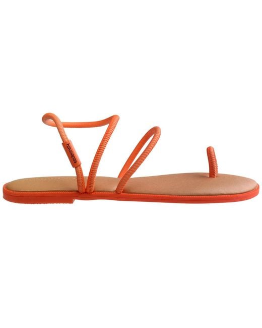 Havaianas Brown Solid Patterned Toe Post Flat Sandals