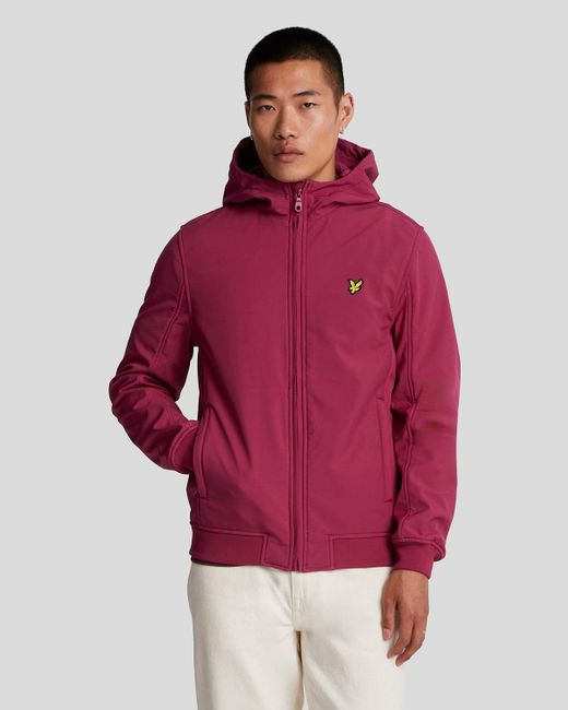 Lyle & Scott Red Fleece Lined Softshell Jacket for men