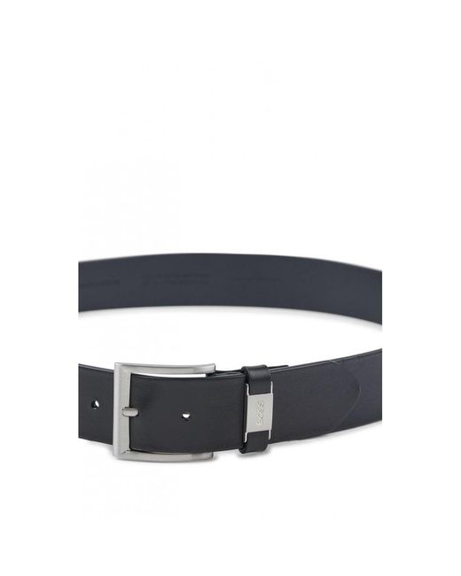 Boss Blue Connio Leather Belt for men