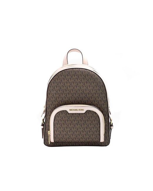 Michael Kors Pink Jaycee Medium Powder Pvc Backpack Leather