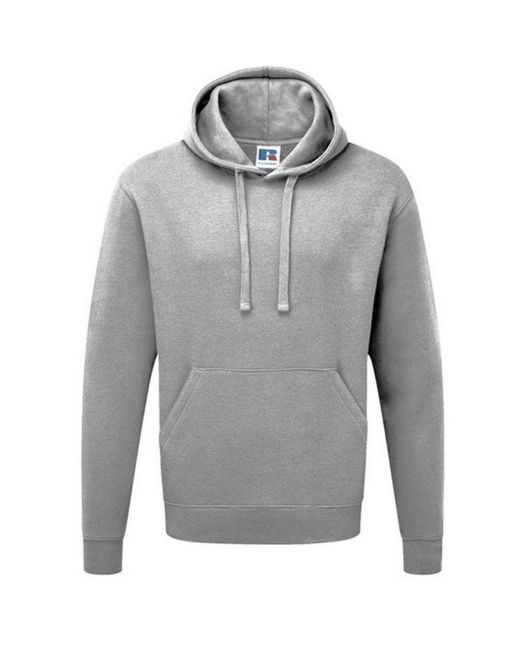 Russell Gray Colour Hooded Sweatshirt / Hoodie (Light Oxford) for men