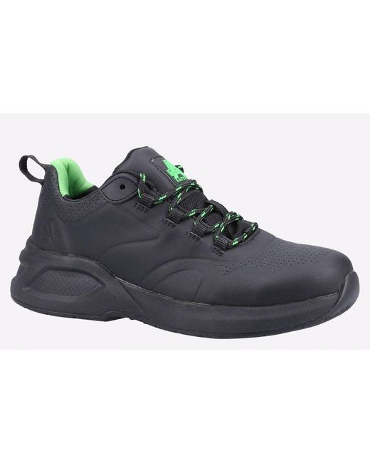 Amblers Safety Black 612 Leather Trainers