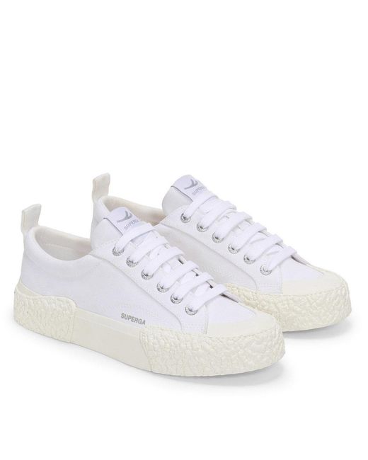 Superga White Adult 2660 Stripe Big Bumpers Trainers /Off)