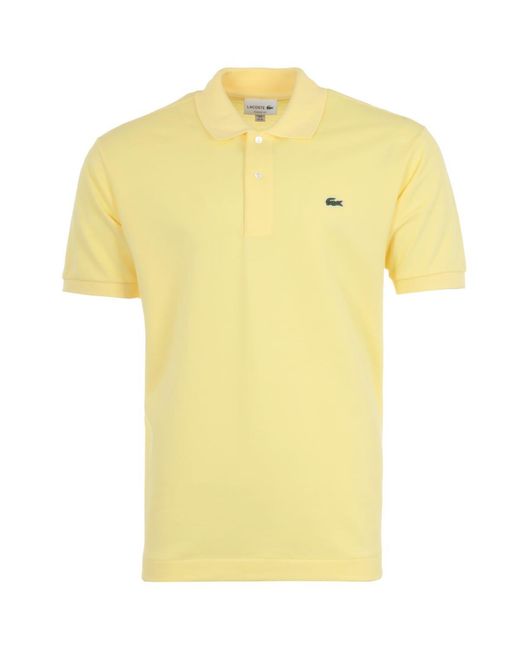 Lacoste Yellow Classic Fit L.12.12 Short Sleeve Polo Shirt for men