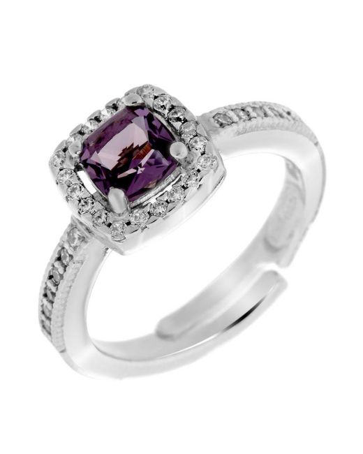 Orphelia White Ladies Embellished 925 Sterling Ring