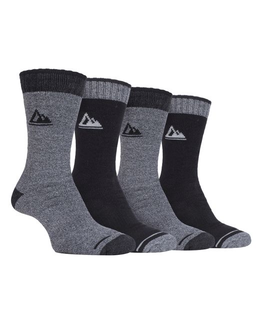 Storm Bloc Black 4 Pairs Cushion Sole Hiking Work Boot Socks for men