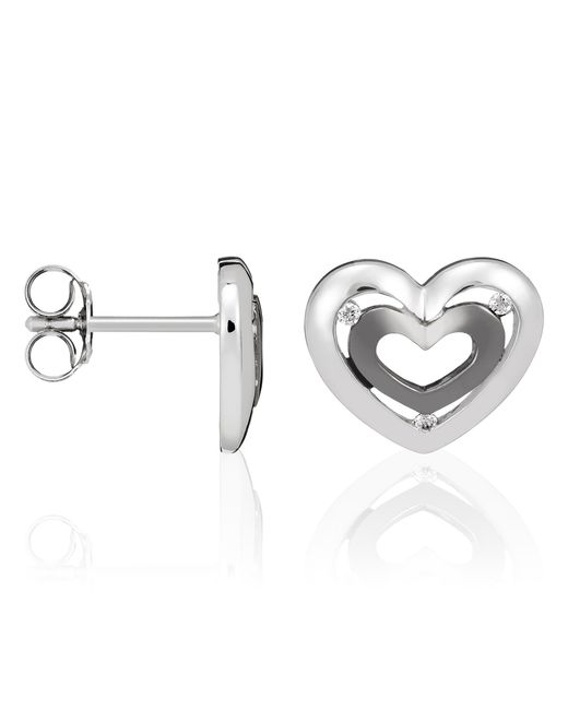 Orphelia Dames 925 Sterling Zilveren Stud Oorbellen in het Metallic